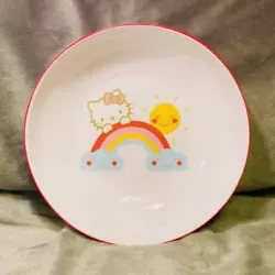 Cute serving bowl features Hello Kitty rainbow & sunshine scene w/ Hello Kitty on the outside of the bowl, and has a...