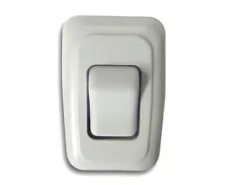 (1) RV 1 gang 12 volt white light switch Free Shipping Ships Same Or Next Business Day --- Cover snaps over switch base...