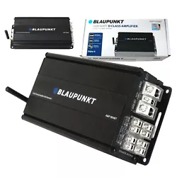 Blaupunkt AMP1804BT. 1600W Maximum. Output Power: 1600W x 4 RMS. Power Full-Range Amplifier With Bluetooth. This slim...