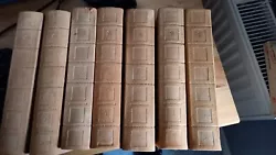 livres anciens de collection reliés cuir. Collection en 7 volumes, cuir velours. En bon état général