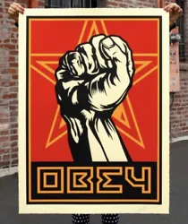 Obey Giant “FIST” Large Format. 30”x41”Edition of 89Purchased from RISD (Rhode Island School of Design) when he...