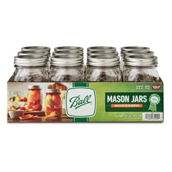 Experience the versatility of Glass Mason Jars with Lids & Bands. These 16 oz. regular mouth mason jars are also an...