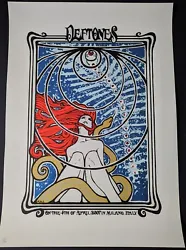 Deftones Concert poster 2007 by Malleus  Measures 20x28 inches Hand signed and numbered by the Malleus. Edition size...