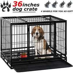 We assembled dog cage in less than 10-minute, majority of the part of dog kennel already preassembled. LOCKABLE WHEELS...