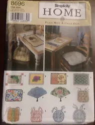 Place Mats & Chair Pad Cushions. In Uncut preowned Condition. It sure is a Great Deal when you Buy from 4AcesTreasures!