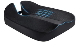 The bottom is made of anti-slip fabric and it has an extra strap at the back to make sure the cushion secure in place....