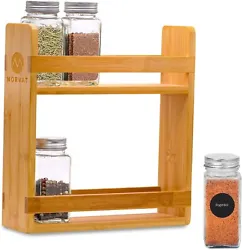 Includes two shelves to keep your kitchen counter & cabinet organized & clutter free. Allows you to see all your spices...