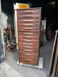 Circa 1890-1900 quartersawn oak office cabinet. Original oak finish. WE now have a WAREHOUSE in Vernon, CT east of...