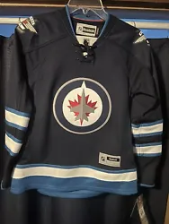 Womens Reebok Winnipeg Jets Navy Blue NHL Jersey. Brand new with tags