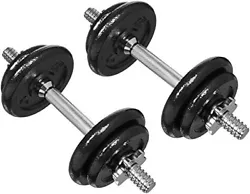 Adjustable Weight Dumbbell 55LB 4-In-1 Free Weight Dumbbell Decagonshaped Dlates. 22LBS Weights 2-in-1 Set Non-Slip...
