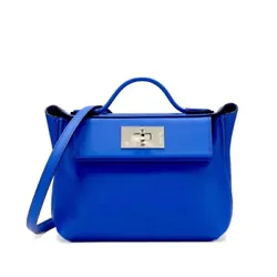 Hermes 24/24 21 Bag Evercolor with Swift 21 Blue. Beautiful and in very good condition. Light wear on one corner. Some...