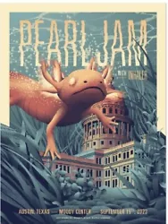 Pearl Jam Austin night 2 poster. Placed in tube at time of purchase. Will ship USPS Priority in sturdy tube with craft...