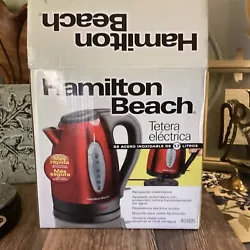 Hamilton Beach Stainless Steel 1.7 Liter Electric Kettle. New open box all components are there including manualBox...