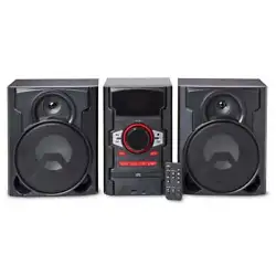 100W RMS output/ 200W peak output (2 x RMS). Play that song! With our CD Stereo System with Bluetooth Wireless...