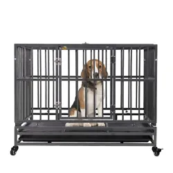 Dog Kennel. Product Type: Dog Cage Kennel. Easy to clean pet feces :the tray at the bottom can be pulled out. 1 x Dog...