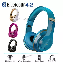 Type: Over-ear Stereo Bluetooth Headphone. Bluetooth Version: Bluetooth 4.2. Bluetooth version: 4.0 + EDR. Speaker...