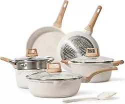 Suitable For All Stoves – Heats up quickly and evenly with extended bottom design. Compatibility OptionsNonstick...