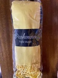 Elegant Solid Color Pashmina Shawl Scarf Yellow for Women Great Xmas Gift!!!🎁. Shipped with USPS First Class.