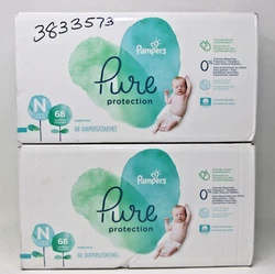 GET A GREAT DEAL ON THESE TWO BOXES WITH A TOTAL OF 136 Diapers Size 0/NEWBORN, 68 COUNT EACH- Pampers Pure Protection...