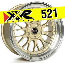 XXR 521 Wheels - XXR 521 18x10 Gold 5-100 [+25mm]. Genuine XXR logo center cap included. Four (4) XXR 521 18x10 Gold...