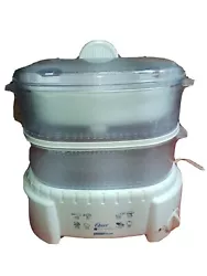 Oster Designer Instant Steam 4711 Two-Tier Food Steamer and Rice Cooker 6qt. Tested and works great. See picture  of...
