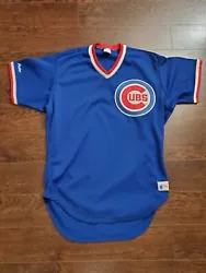 Up for auction here is a rare find of a jersey. For your consideration, an authentic Chicago Cubs Rawlings 1980s Road...