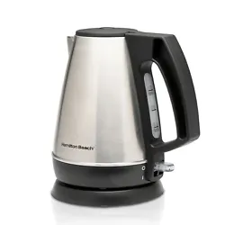 The new Hamilton Beach® Electric Kettle has 1500 watts to heat up to 1 liter of water faster than a microwave and...