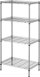 Leveling feet allow the wire shelving to be placed on uneven ground--a simple twist is all it takes to stabilize. 4...