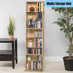 Number of Shelves: 9. Features: With 6 Adjustable Shelves. CD/DVD Capacity: 261 CD’s, 114 DVD’s, or 132 Blue Ray...