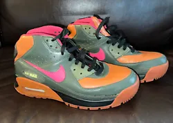 2007 Nike Air Max Women’s Size 8 Brown, Green, Pink 317062-361. Please look at all pictures, there is some scuffs on...