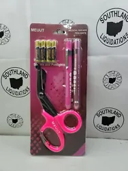 meuut medical scissors emt trauma shears + penlight Pink New.