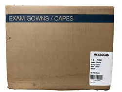 Exam Gowns/Capes - One Size Fits Most Unisex - White Disposable, 50/CS.