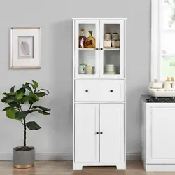 ✨This large floor cabinet can help you sort lots of daily necessities into an organized collection, its a perfect way...