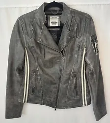 Women’s Harley Davidson Goatskin Leather JacketSize MediumShell: Genuine Goatskin LeatherLining: Polyester