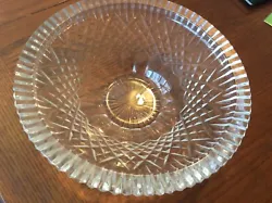lol OLarge Clear Glass Serving Dish Candy Cookies ,musical Ring When Pinging. Condition is Used. Believe this dish...