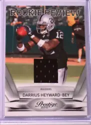 Player: Darrius Heyward-Bey. Team: Oakland Raiders, Indianapolis Colts, Pittsburgh Steelers. Set: 2010 Prestige....