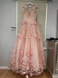 Quinceanera dress pinkOriginally $700Only wore once Has a small rip on the bottom (not noticeable)