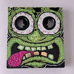 Original VHS Tape Head #7  in series sold by Artist lowbrow outsider art by Adam John Mulcahy. Acrylic paint on VHS...
