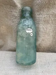 Antique Leadville Aqua Hutchinson Soda Bottle Dug in Silverton Colorado.