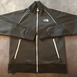 The North Face Track Jacket Mens Size M Medium Gray White Full Zip Up AthleisurePre owned in decent condition. Has a...