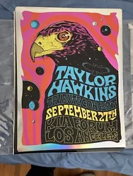 Sold out Foo Fighters Taylor Hawkins Foil Poster from tribute concert @ L.A. Forum. Awesome design & great addition for...