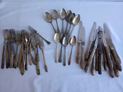 This lot of vintage silverplate flatware/silverware is a treasure trove for those who appreciate the beauty and...