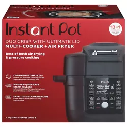 No more switching lids! The Instant Pot Duo Crisp with Ultimate Lid combines the best of smart pressure cooking with...