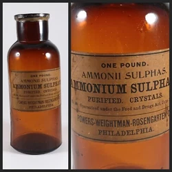 Wear is consistent with age and use. No contents inside anymore and Jar is clean. The old ammonium sulphate Label is in...