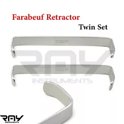 Farabeuf Retractors ( Twin Set ). Fully Autoclavable / Reusable. Highly Polished Finish For Aesthetic and Corrosion...