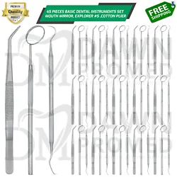 15 Pcs College Cotton Plier. This Basic Dental kit will help remove the cause of halitosis (bad mouth odor) which in...