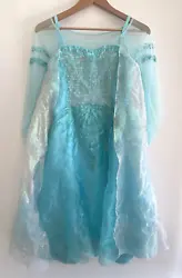 DISNEY Castle Collection Elsa Dress. Blue Elsa Princess Dress with Attached Cape. Dress up - Halloween - Disney. there...