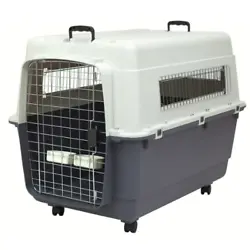 Type Kennel. Use your pets length and height to choose the right size kennel. Removable locking wheels make moving the...