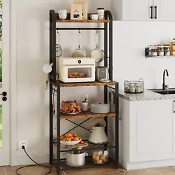 This rustic coffee rack combines a coffee bar table, buffet table, and storage racks to give you plenty of storage...