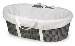 s elegant Wicker-Look Woven Baby Moses Changing Basket checks all the boxes for a cozy, comfortable, and stylish...